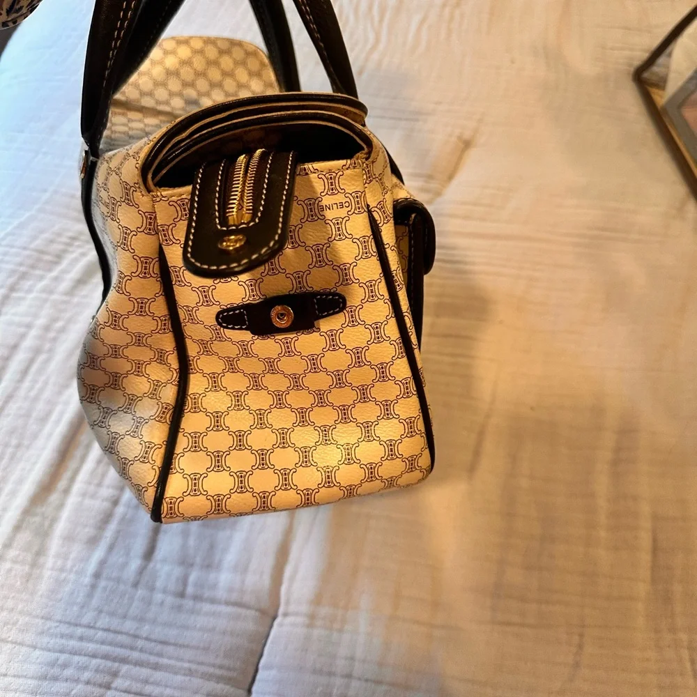 Celine Black and Gold Satchel - Picture 3 of 5